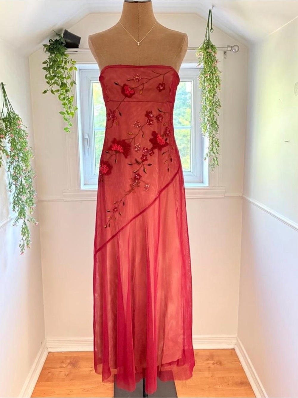 Vintage fairycore beaded dress
